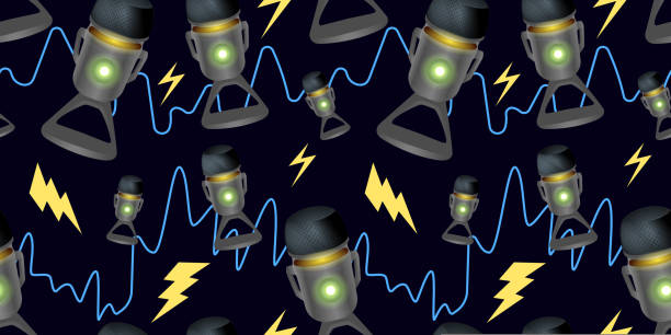 Geekzilla podcast recording studio with microphones and tech setup