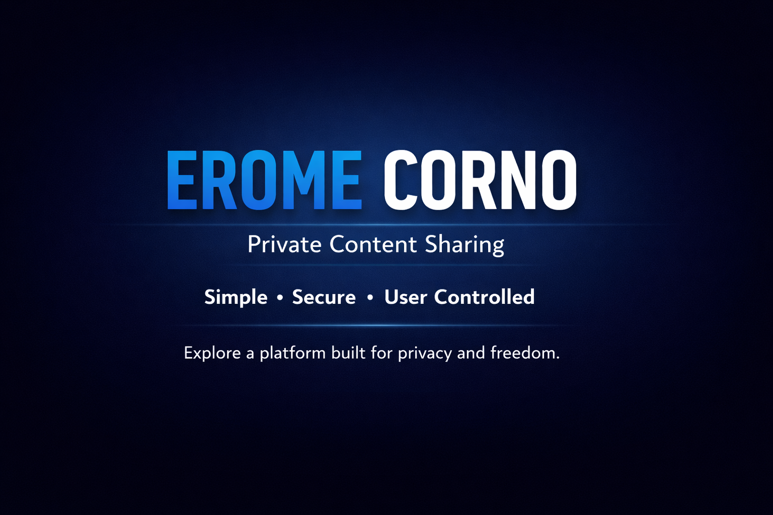 Erome Corno platform interface overview