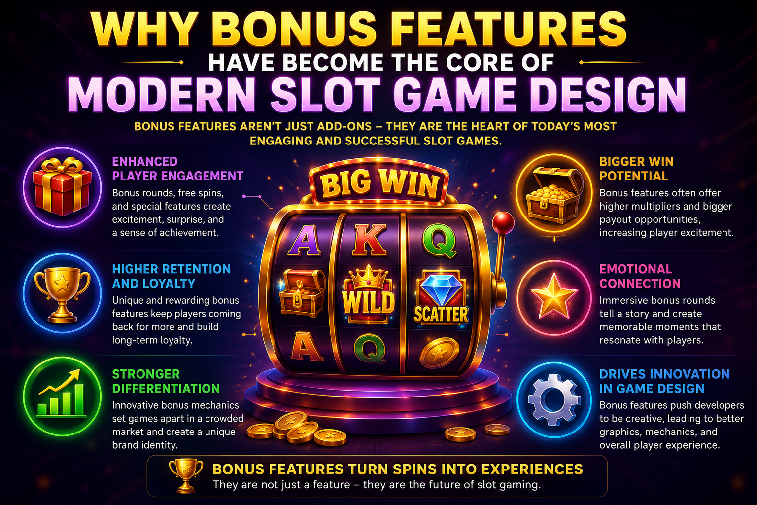 Why Bonus Features Have Become the Core of Modern Slot Game Design